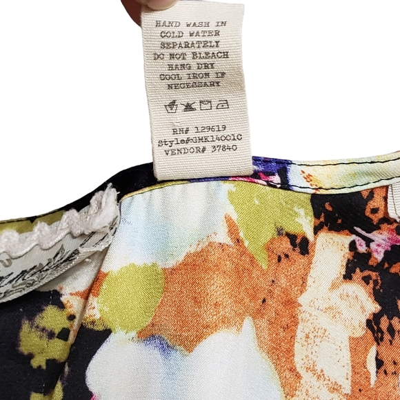 Gimmick by BKE Floral Boho Poncho Open Front Whimsigoth Sz XS - Picture 7 of 12